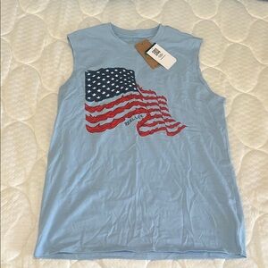 Reel Life tank top with American Flag Design